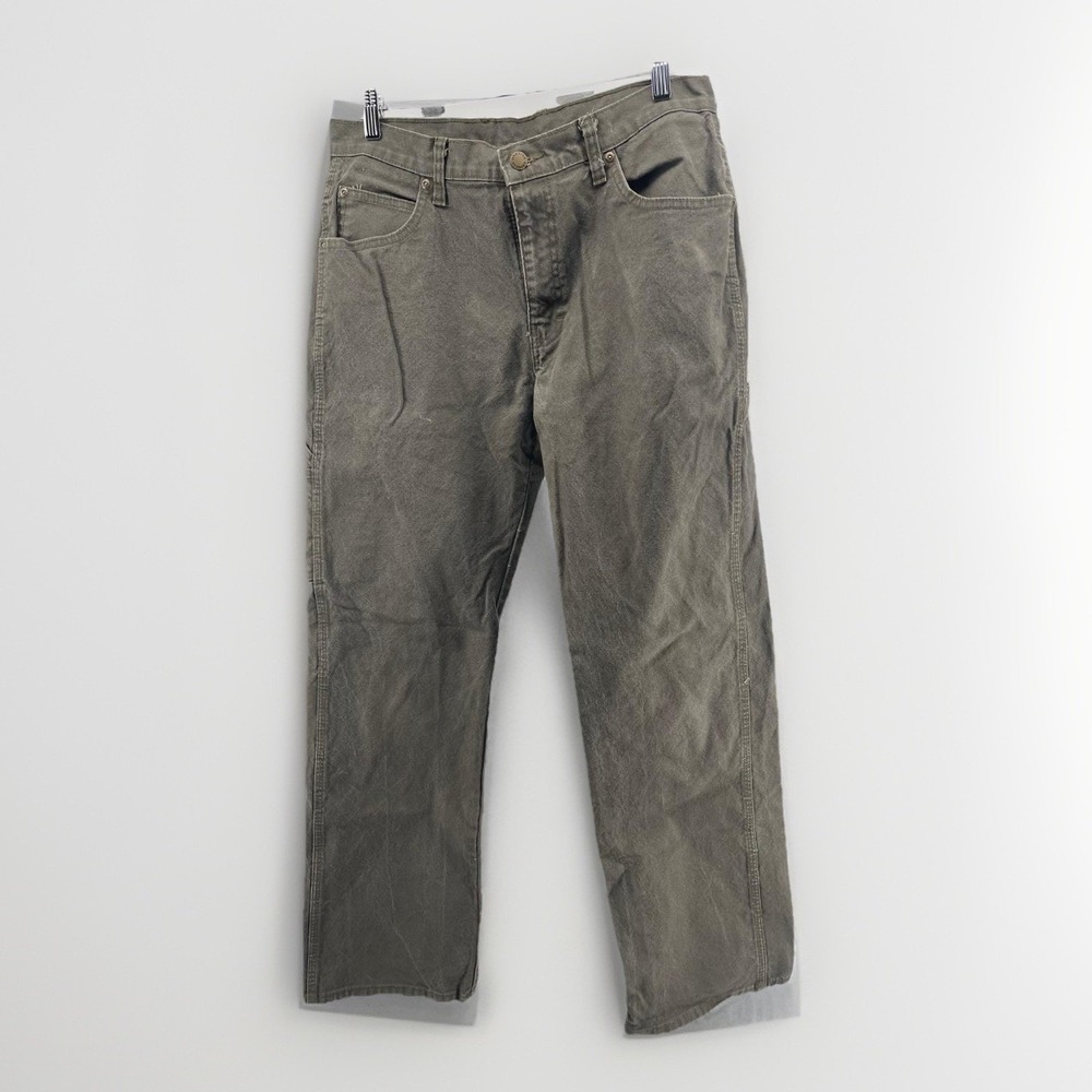 Men's Dickies Carpenter Pants Gray Distressed Workwear 32x32 Cotton - Picture 2 of 8